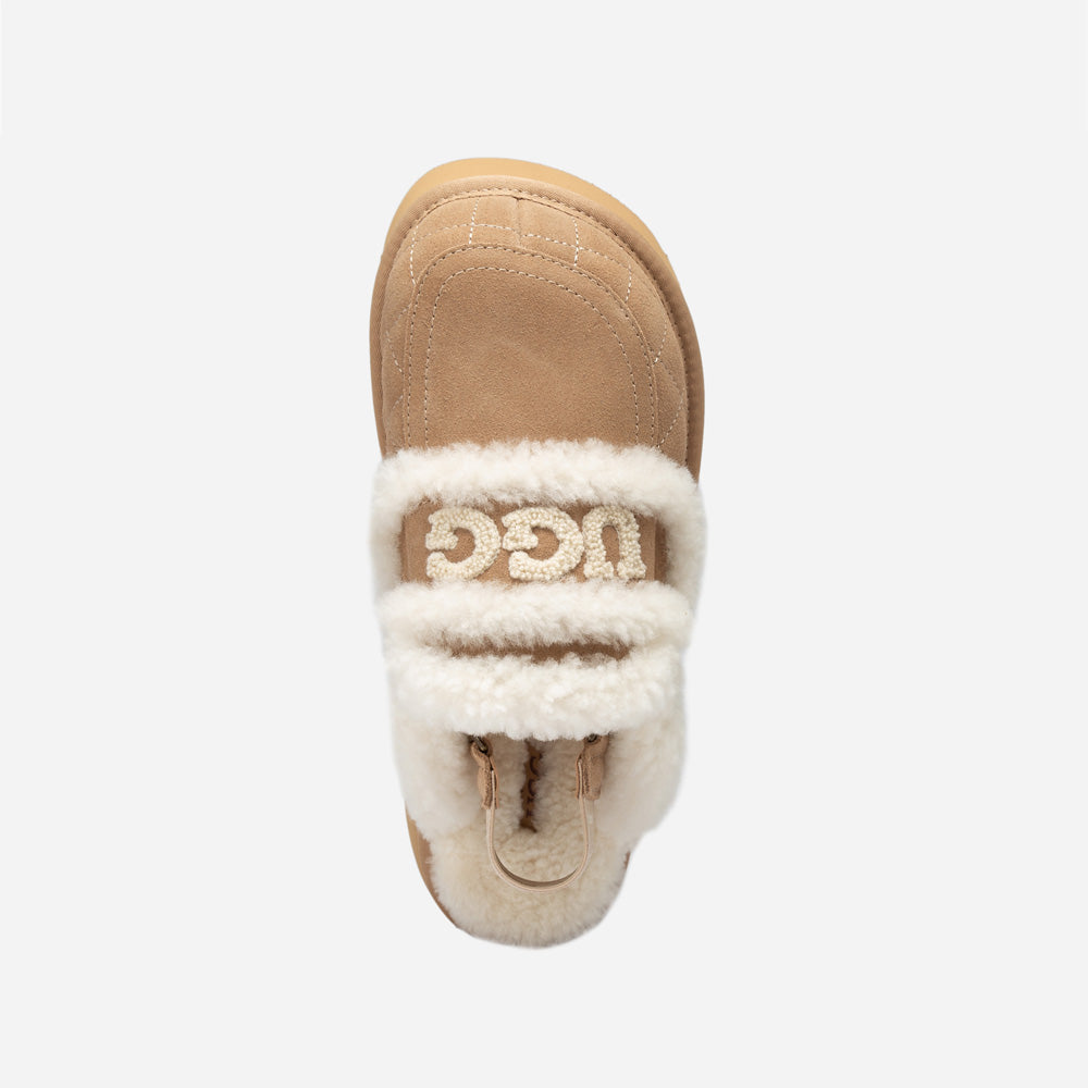 Ugg Violet Matelassé Shearling Super Platform (6cm) Slipper (Elastic Logo) (Detachable Feature)