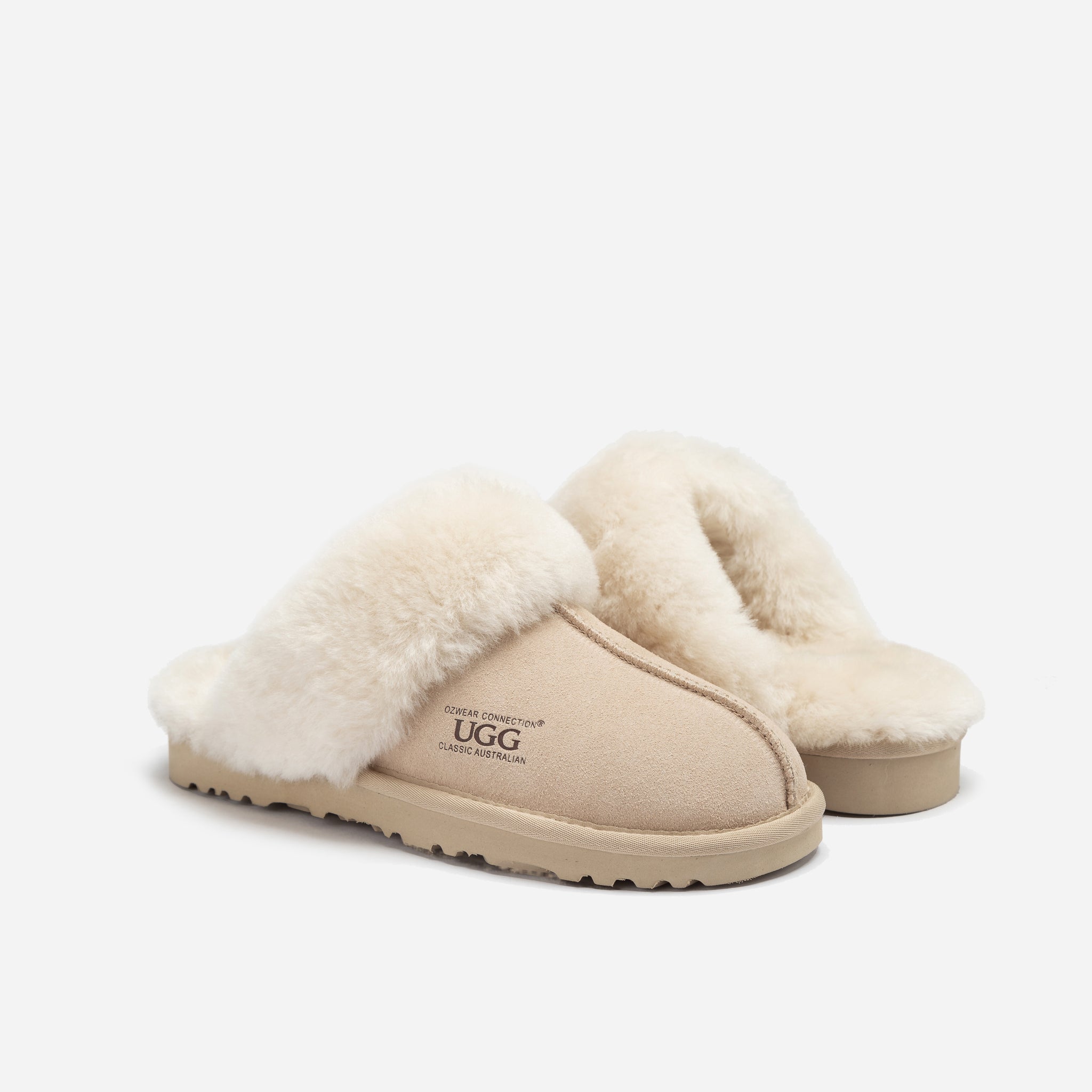 Ugg Slippers Premium Australia Sheepskin Unisex Scuffete Suede (Unisex Cow Suede)