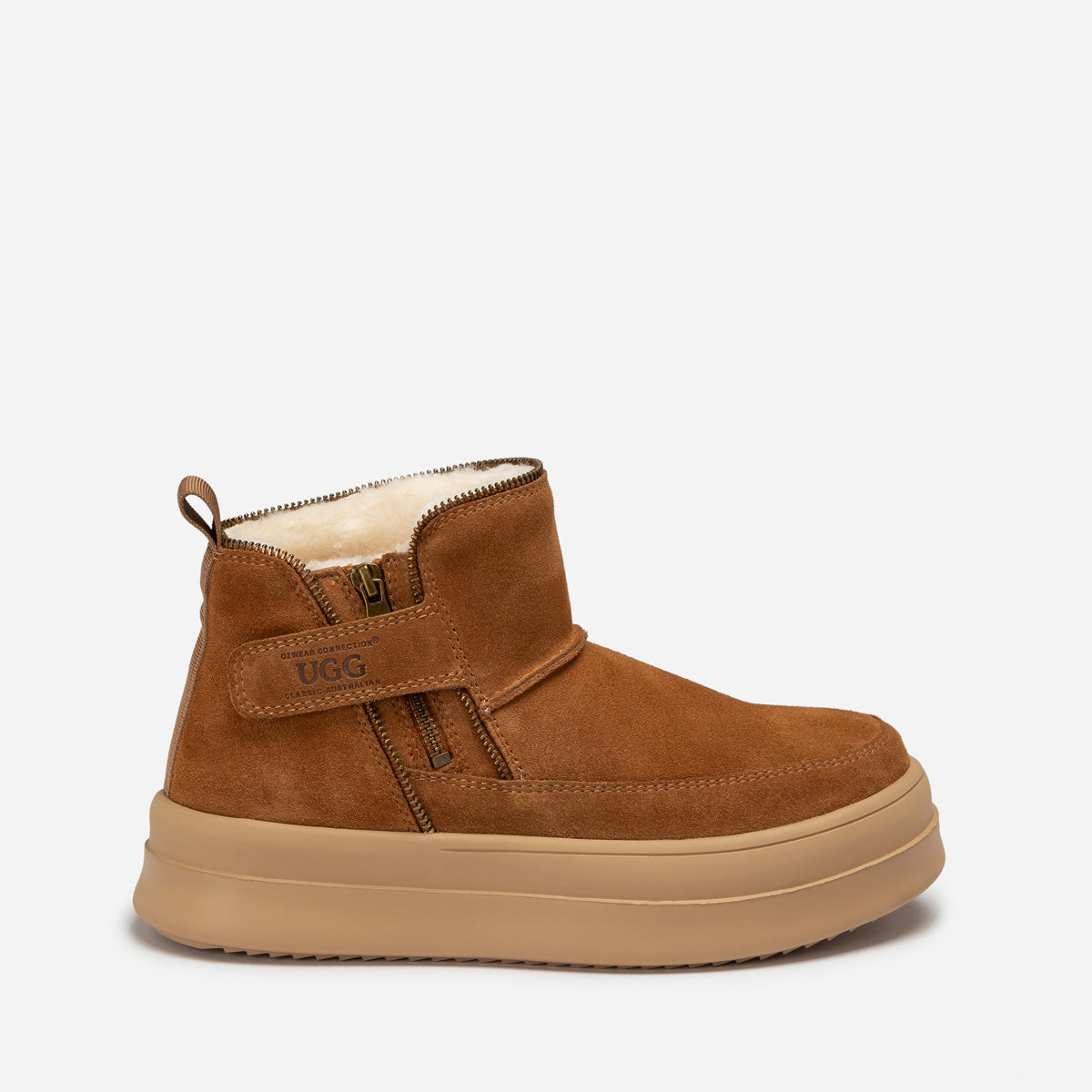 Ugg Tag Zipper Ankle Boots