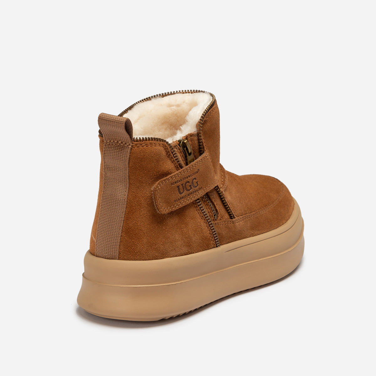 Ugg Tag Zipper Ankle Boots