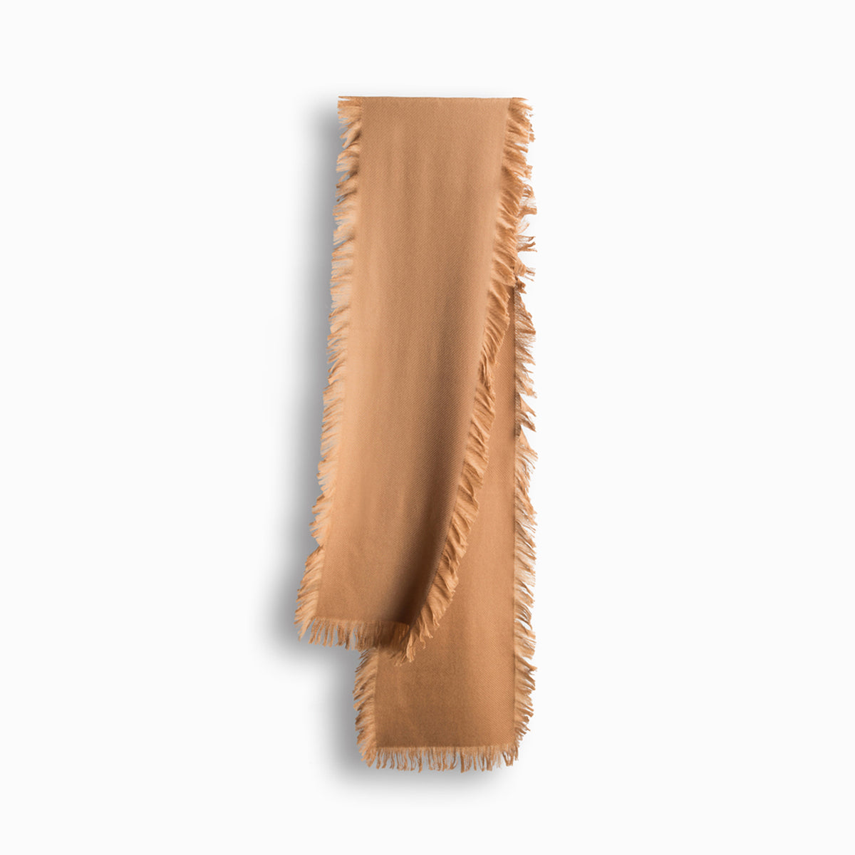fringed check wool scarf