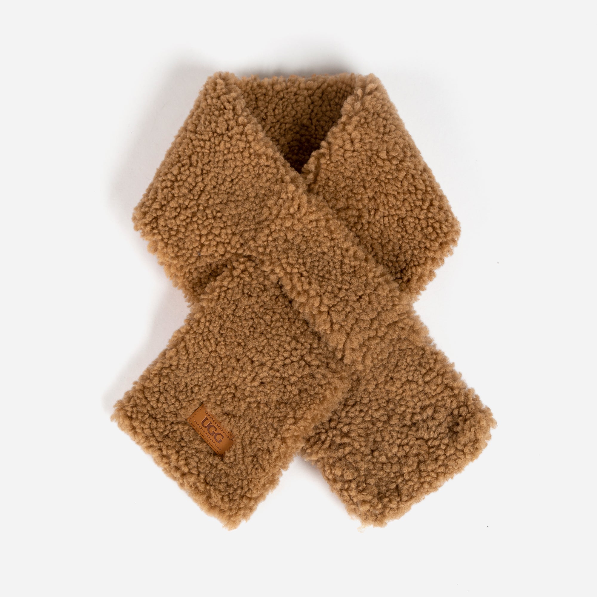 【UGG EXPRESS】Sheepskin Wool Shearling Lined Scarf マフラー Ugg Curly Sheepskin Scarf