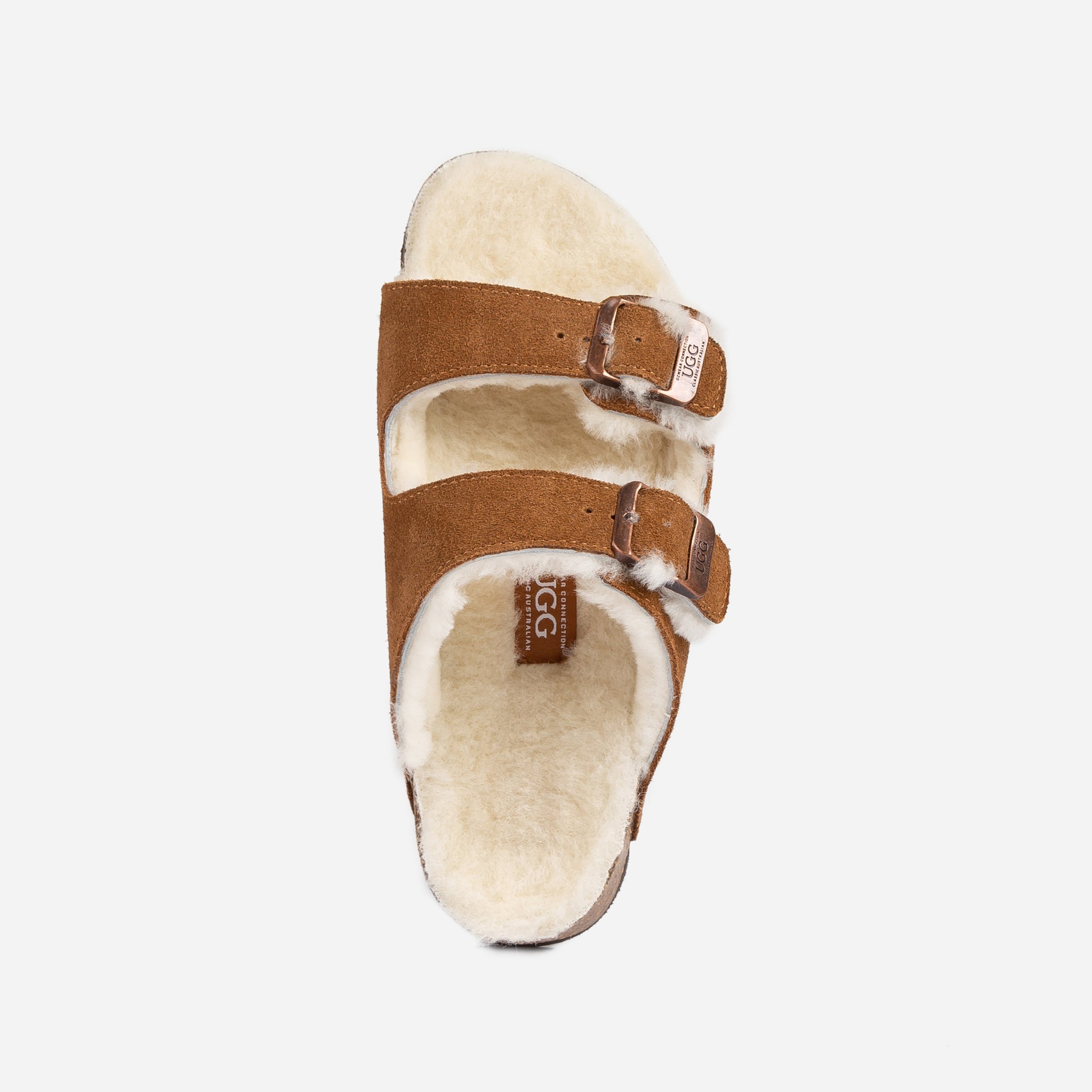 UGG Aussie Shearling Buckled Sandals