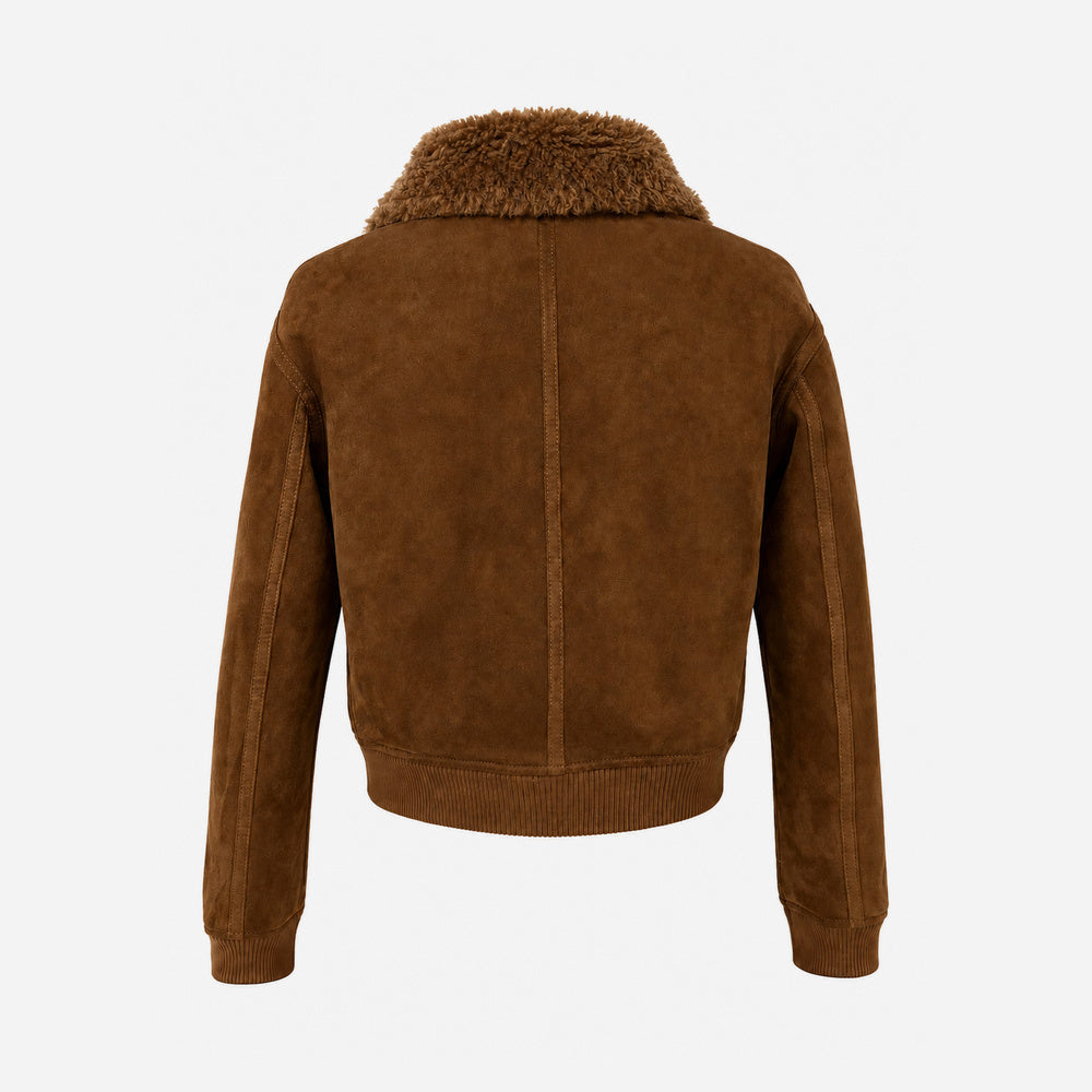 UGG Reversible Australian Wool Cropped Bomber Jacket