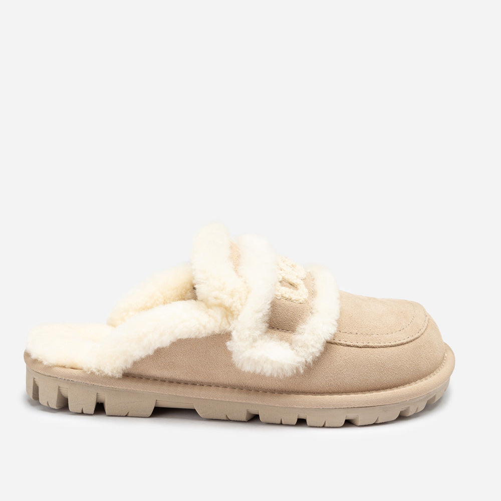 Ugg Violet Shearling Slipper (Elastic Logo) (Detachable Feature)