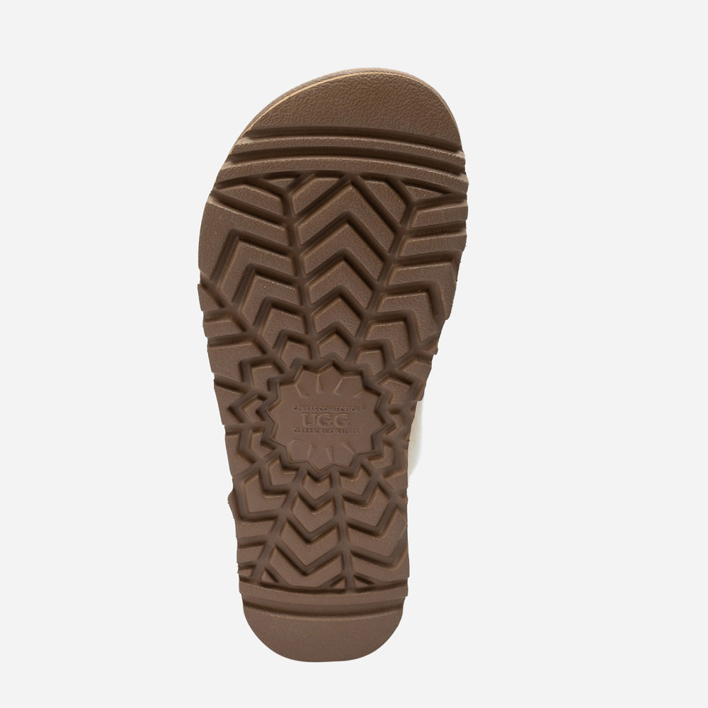 Ugg Violet Shearling Platform Slipper (Elastic Logo) (Detachable Feature)