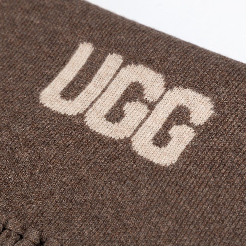 Ugg Logo Cashmere Aus Wool Woven Scarf
