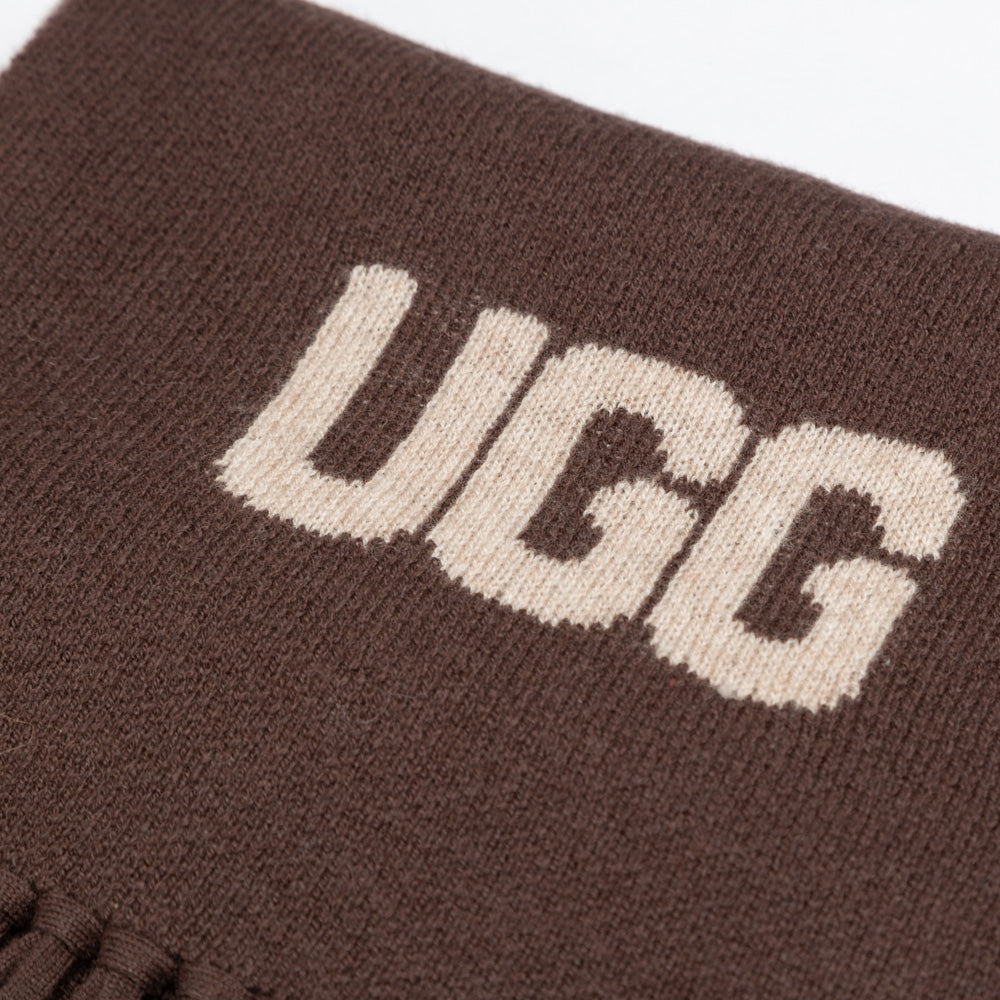 Ugg Logo Cashmere Aus Wool Woven Scarf