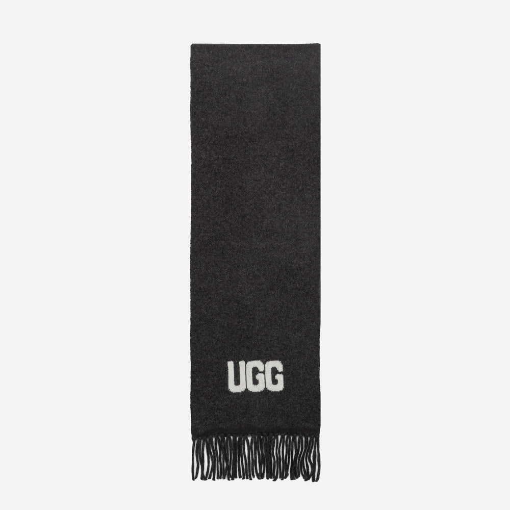 Ugg Logo Cashmere Aus Wool Woven Scarf
