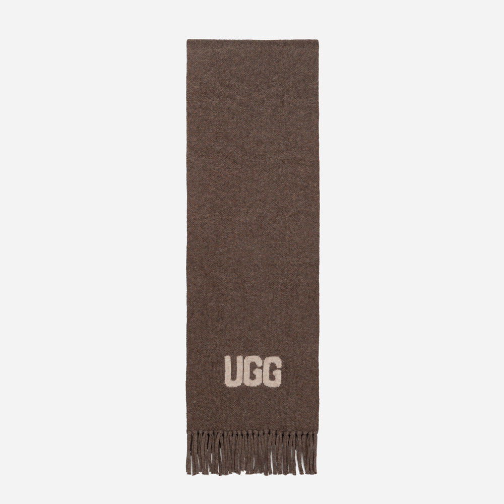 Ugg Logo Cashmere Aus Wool Woven Scarf