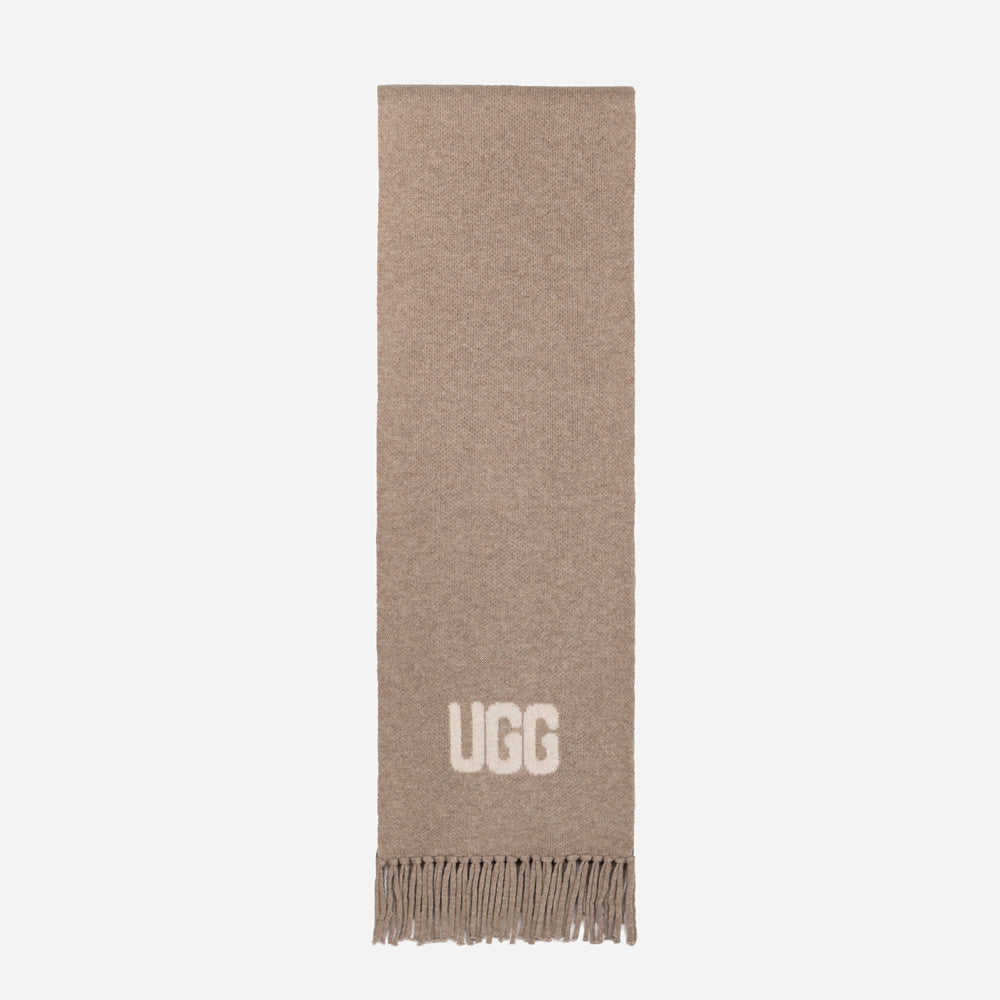 Ugg Logo Cashmere Aus Wool Woven Scarf