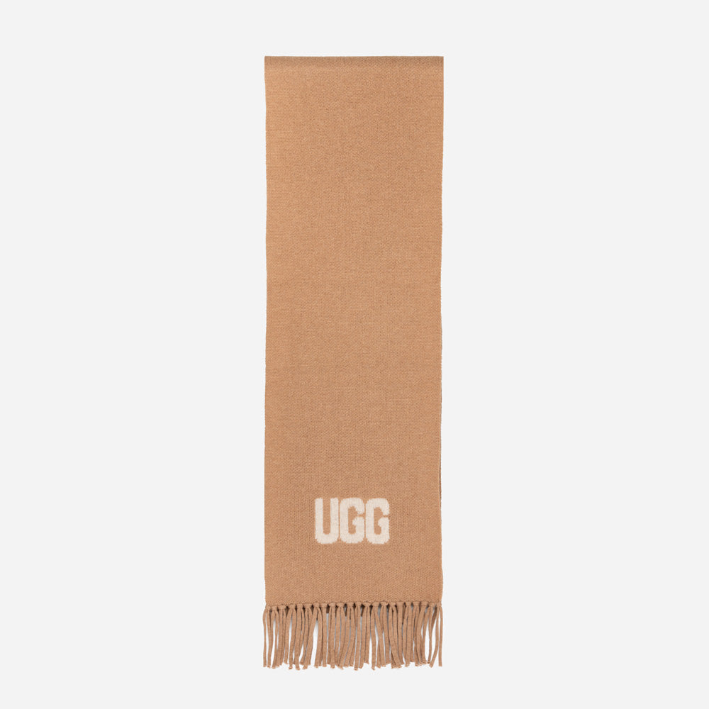 Ugg Logo Cashmere Aus Wool Woven Scarf