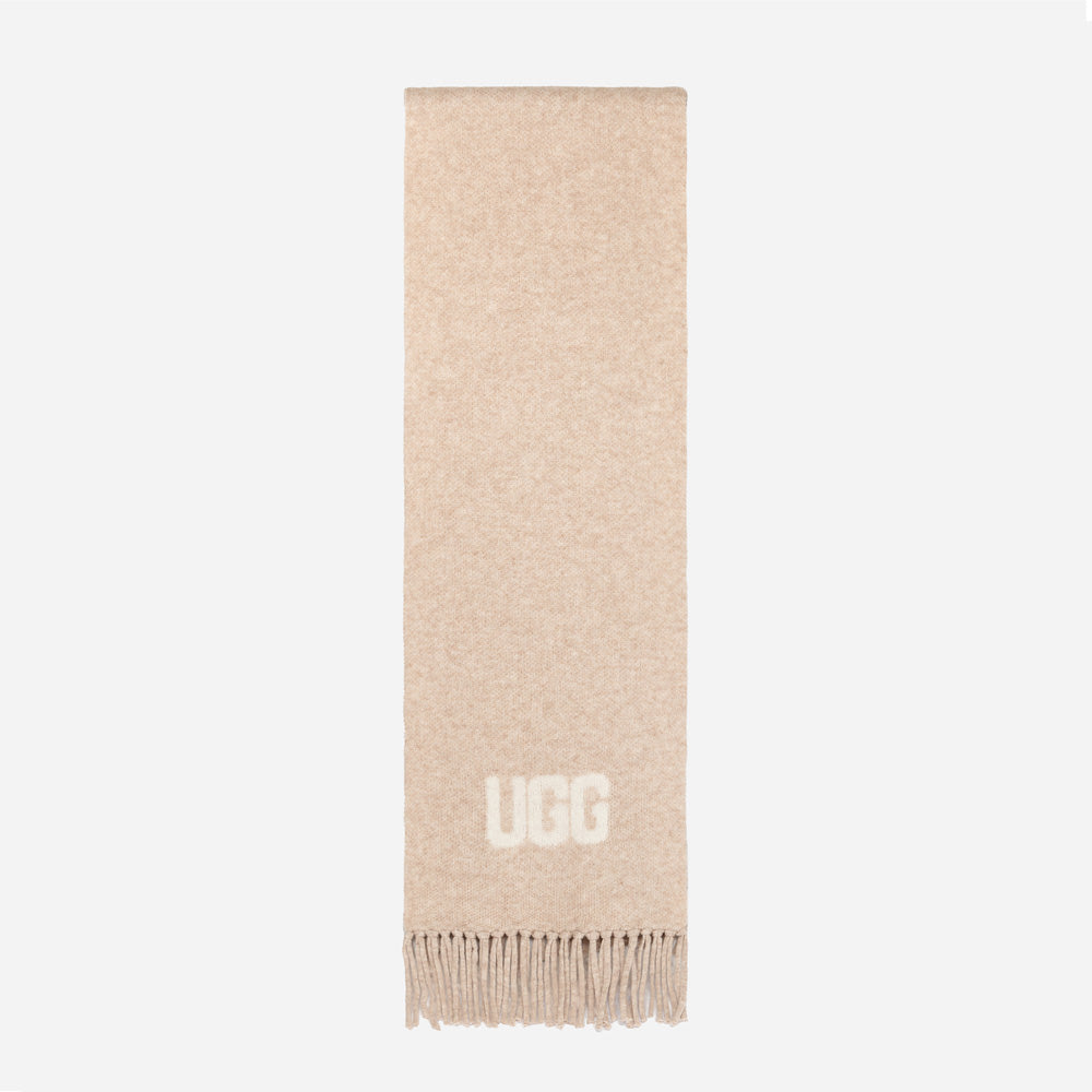 Ugg Logo Cashmere Aus Wool Woven Scarf