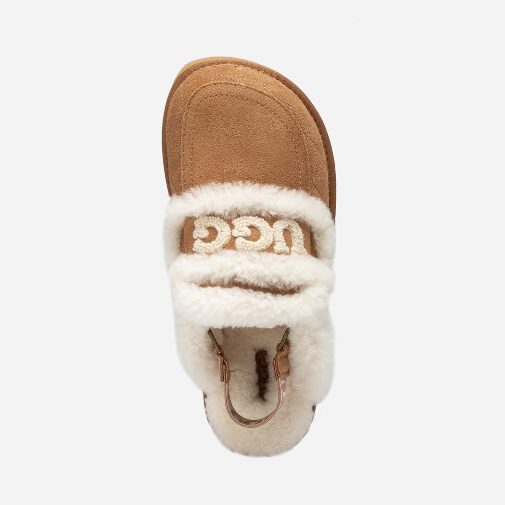 Ugg Violet Matelassé Shearling Super Platform (6cm) Slipper (Elastic Logo) (Detachable Feature)