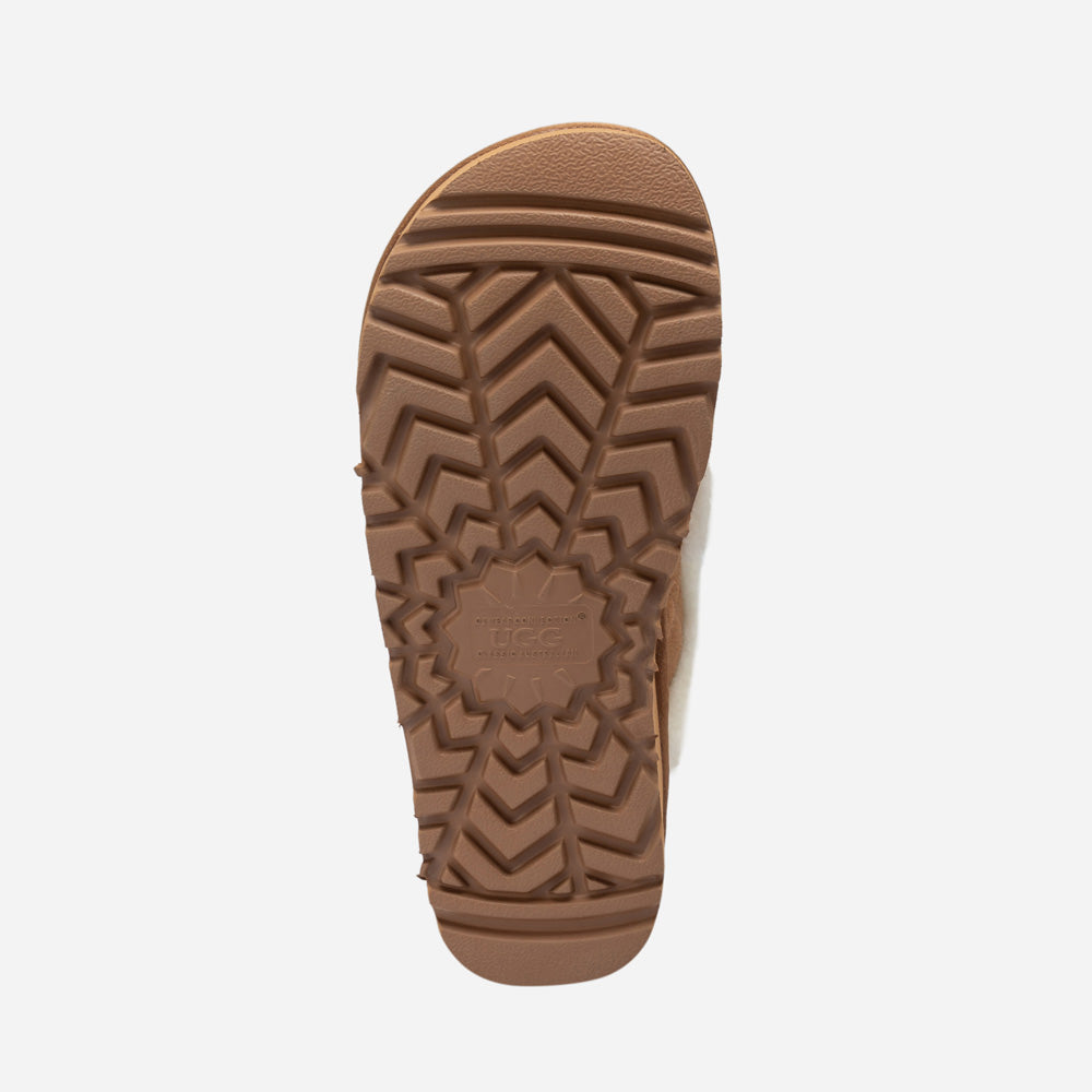 Ugg Violet Matelassé Shearling Super Platform (6cm) Slipper (Elastic Logo) (Detachable Feature)