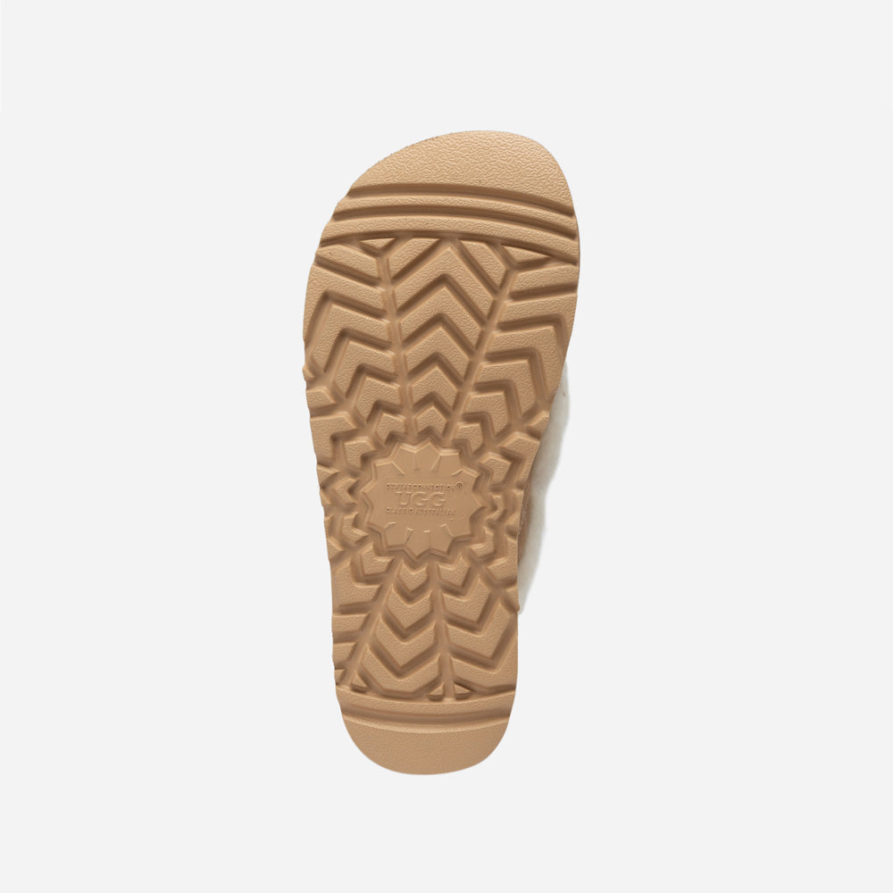 Ugg Violet Matelassé Shearling Super Platform (6cm) Slipper (Elastic Logo) (Detachable Feature)