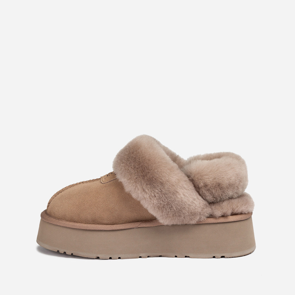 Ugg Coquette Platform Slipper (Elastic Logo & Wool Strap) (Detachable Feature)
