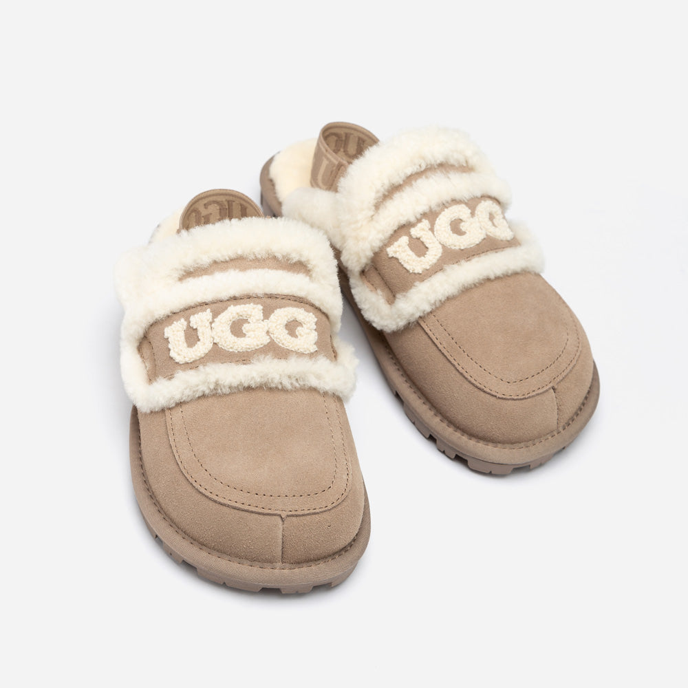 Ugg Violet Shearling Slipper (Elastic Logo) (Detachable Feature)