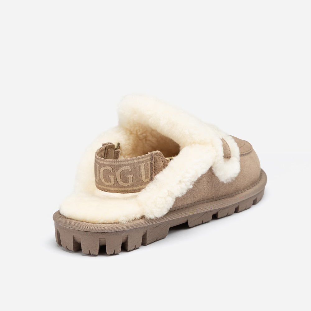 Ugg Violet Shearling Slipper (Elastic Logo) (Detachable Feature)