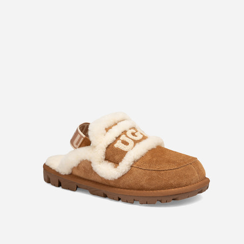 Ugg Violet Heritage Shearling Slipper Elastic Logo Strap (Detachable)