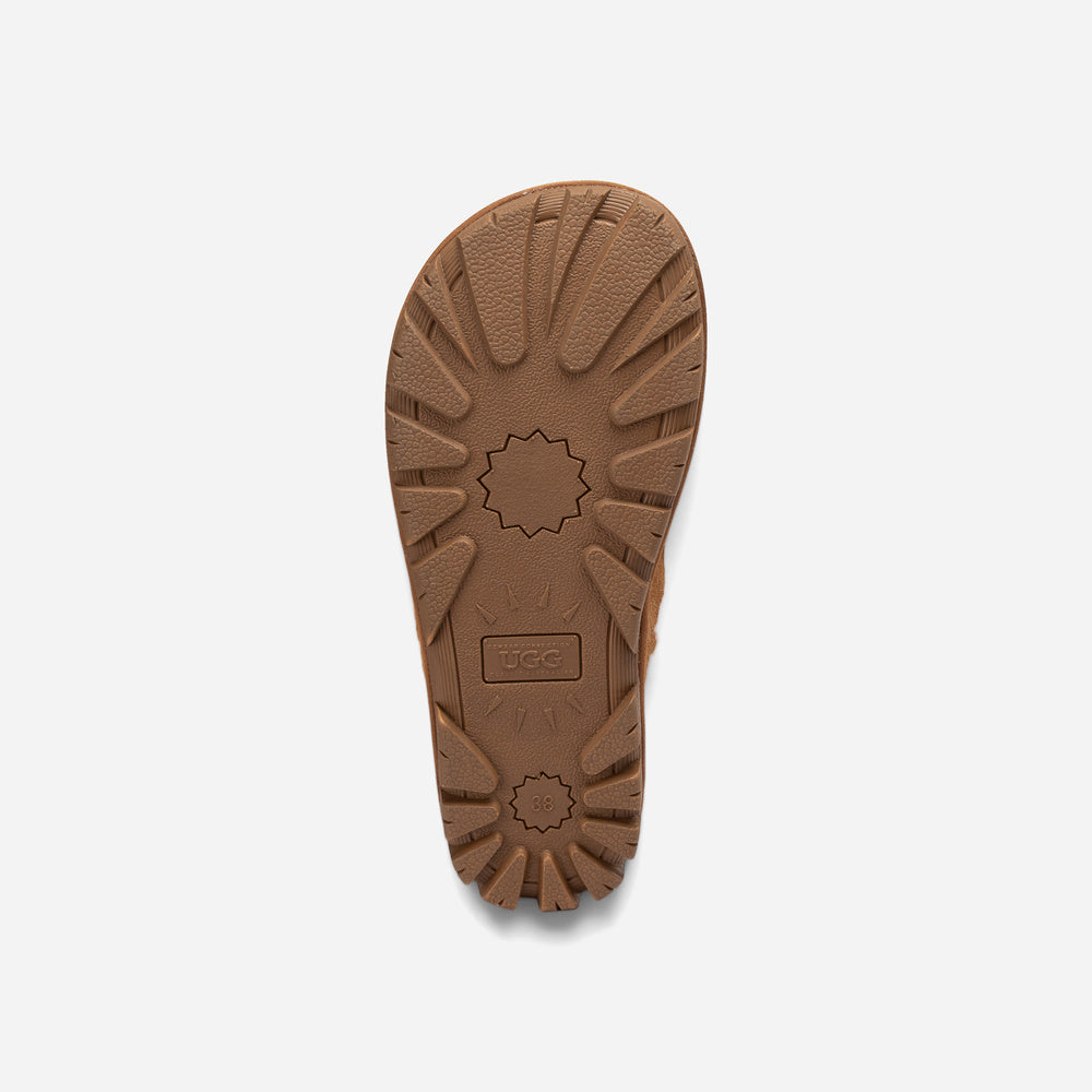Ugg Violet Heritage Shearling Slipper Elastic Logo Strap (Detachable)