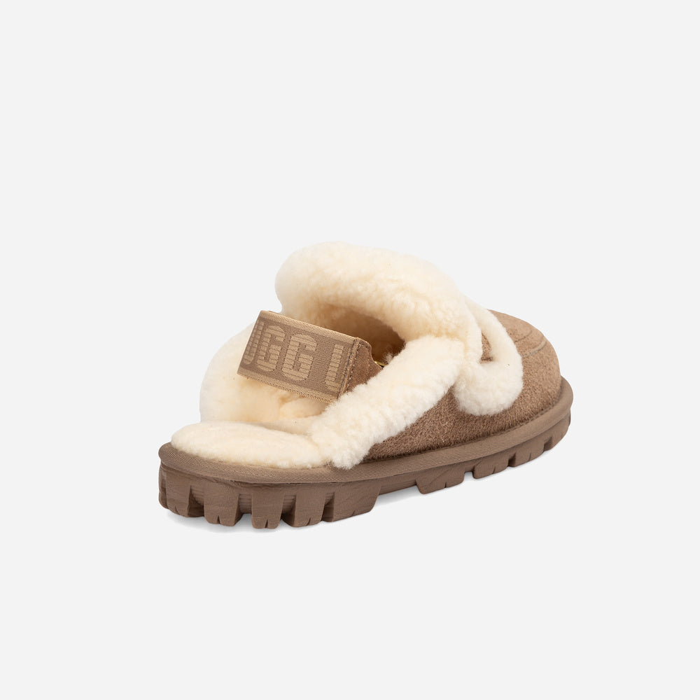 Ugg Violet Heritage Shearling Slipper Elastic Logo Strap (Detachable)