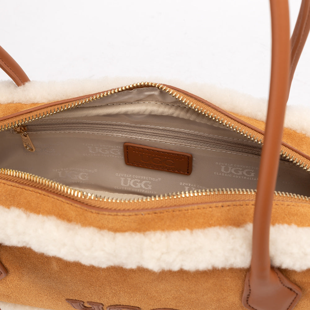 UGG Shearling Teckel Duffle Handle Bag