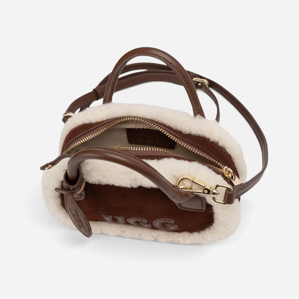 UGG Shearling Teckel Duffle Mini Handle Bag