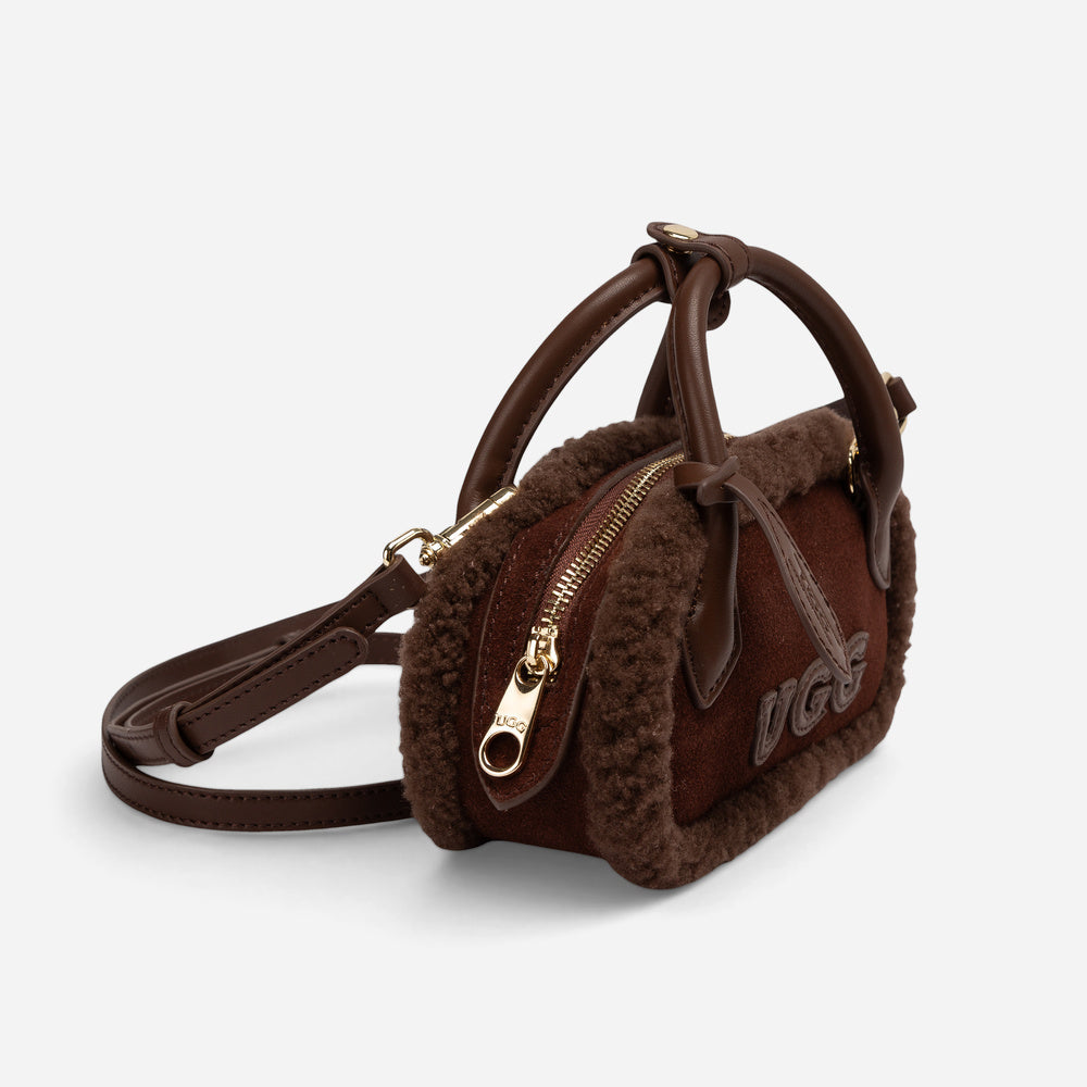 UGG Shearling Teckel Duffle Mini Handle Bag