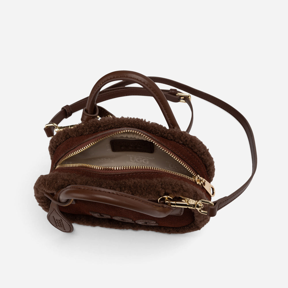 UGG Shearling Teckel Duffle Mini Handle Bag