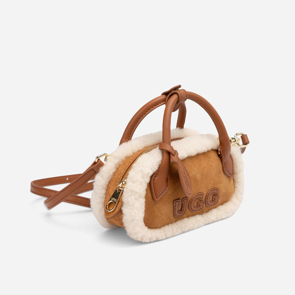 UGG Shearling Teckel Duffle Mini Handle Bag