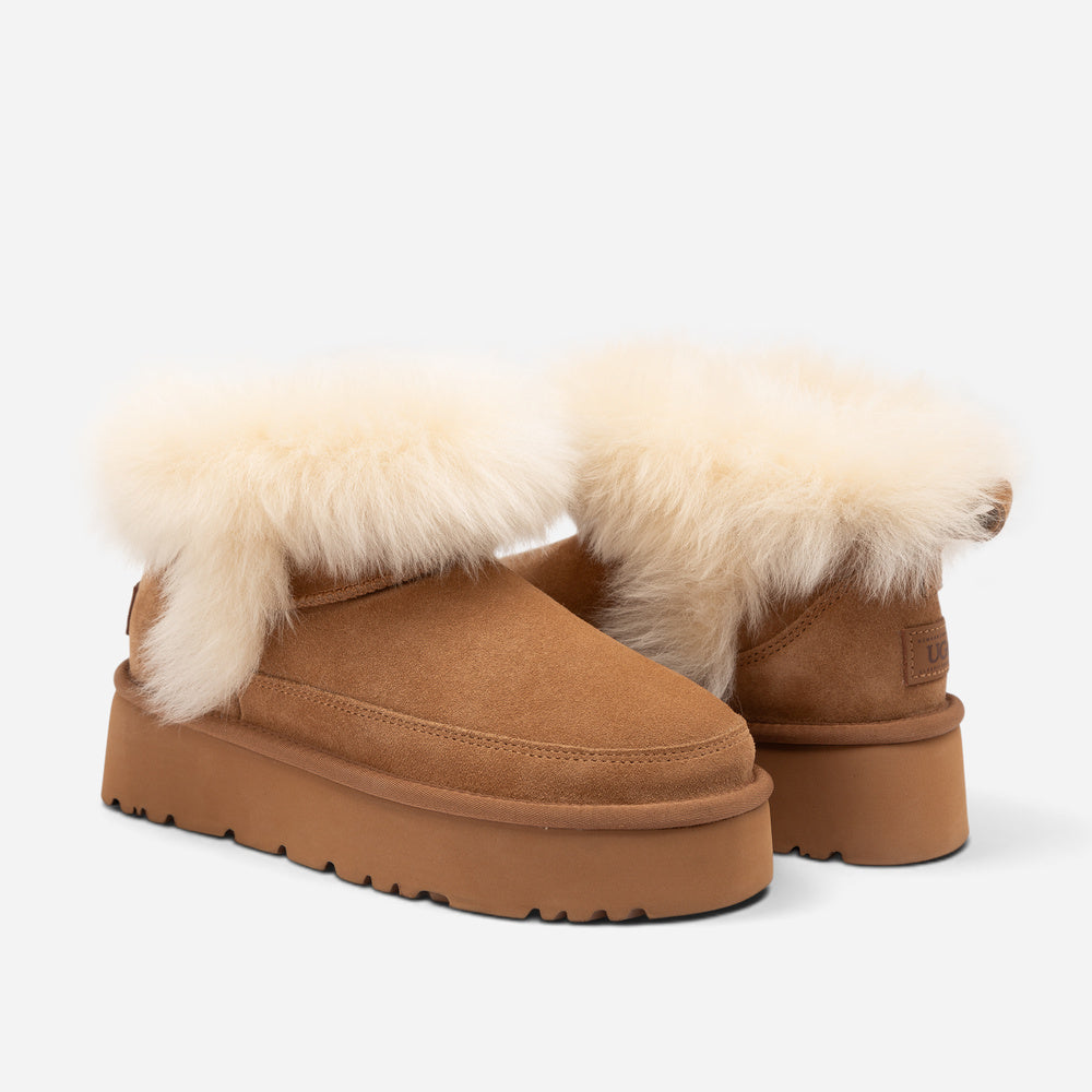 UGG Daniela Premium Fluff Platform Boots