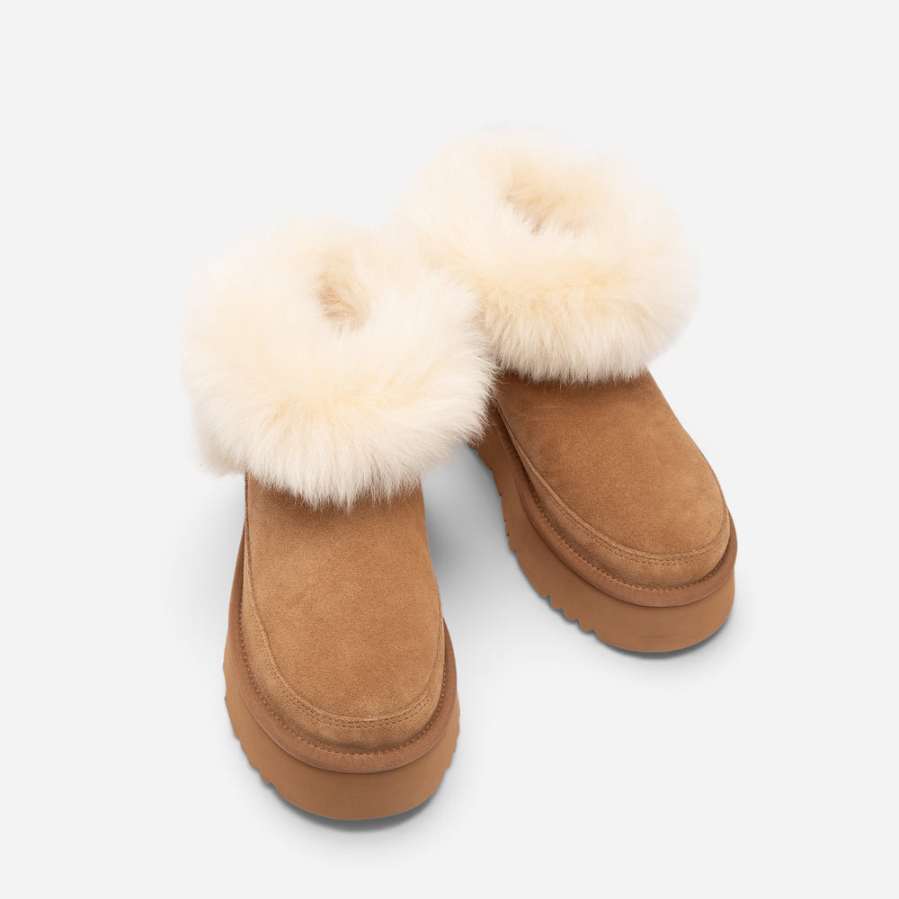 UGG Daniela Premium Fluff Platform Boots