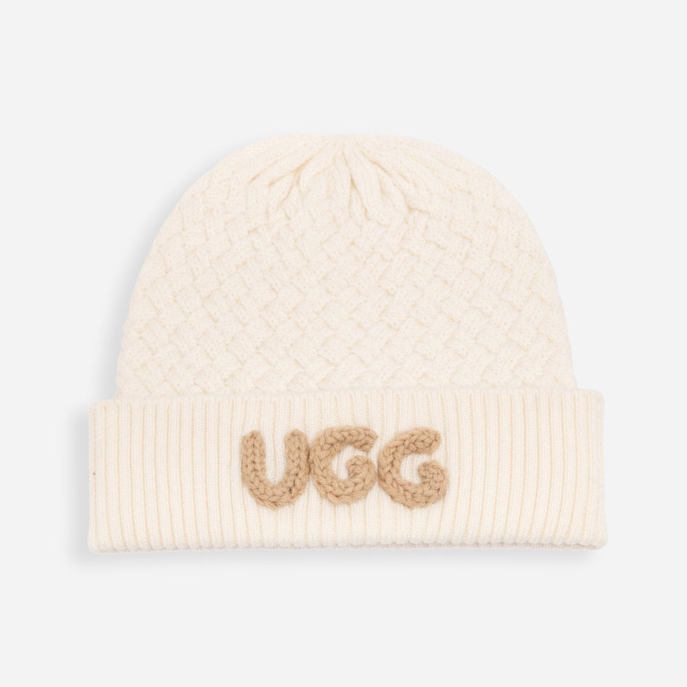 UGG Premium Cashmere Blend Basket Weave Beanie