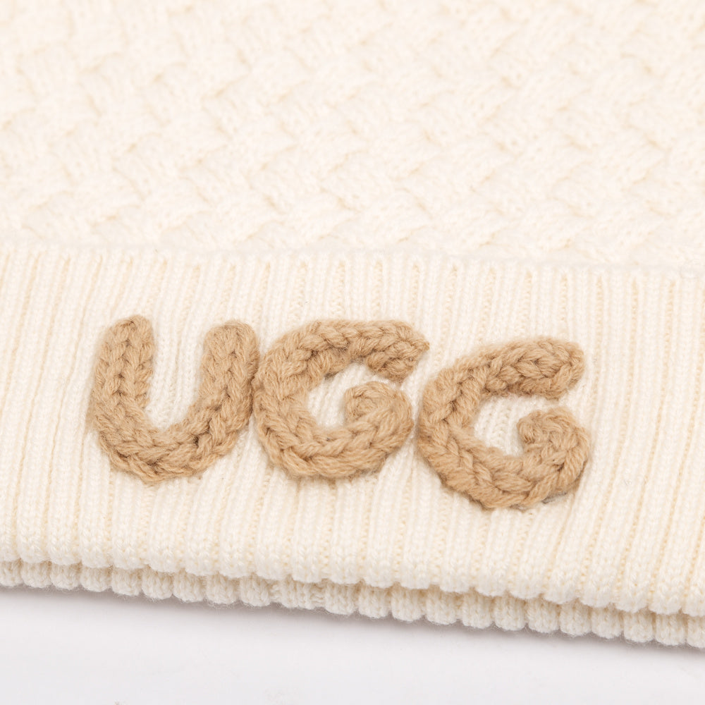 UGG Premium Cashmere Blend Basket Weave Beanie