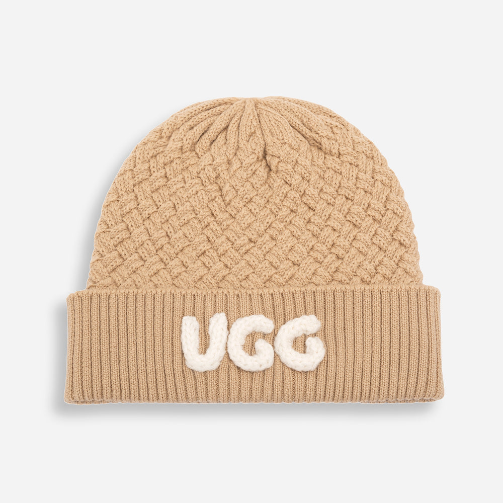 UGG Premium Cashmere Blend Basket Weave Beanie