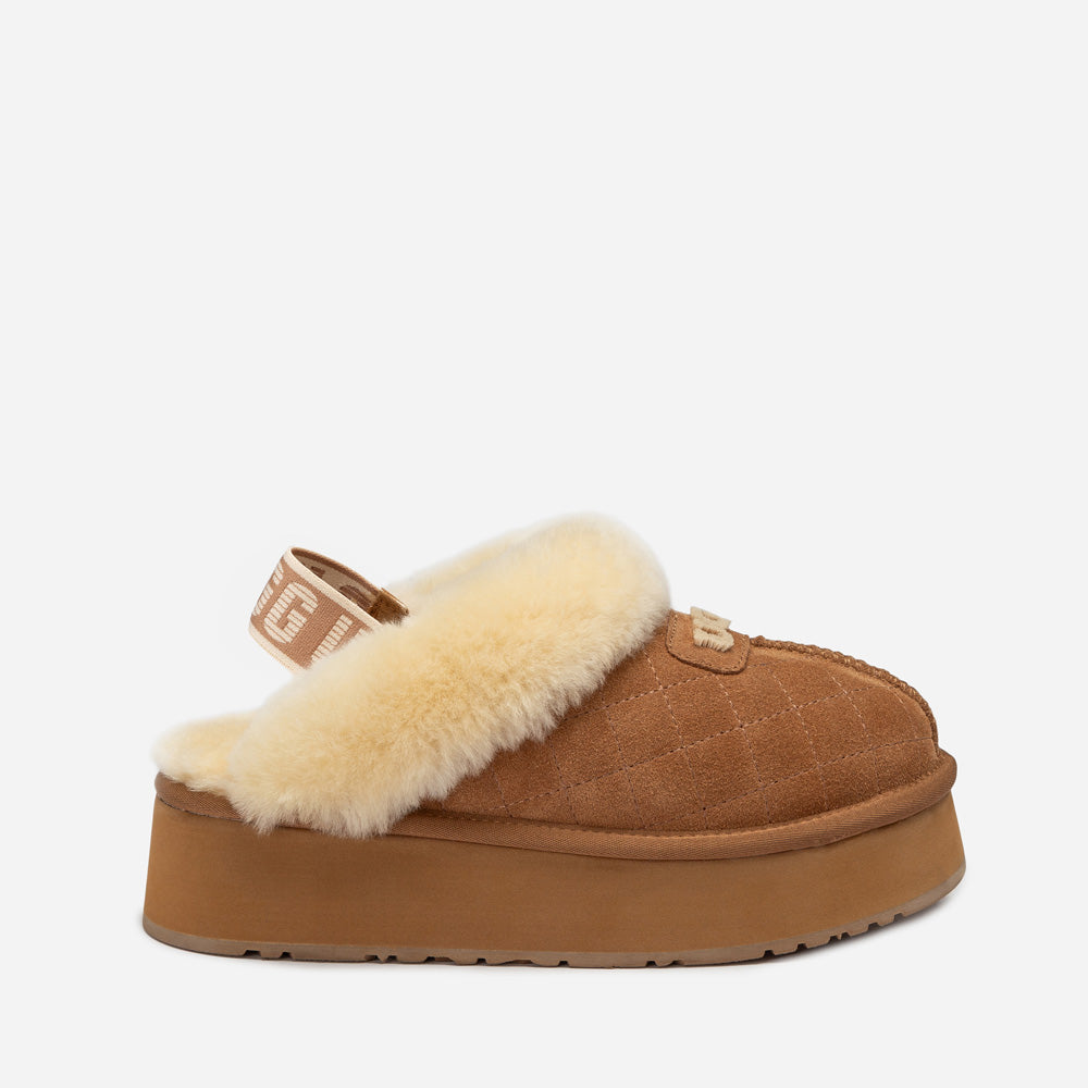 Ugg Coquette Matelassé Logo Platform Slipper (Detachable Feature)