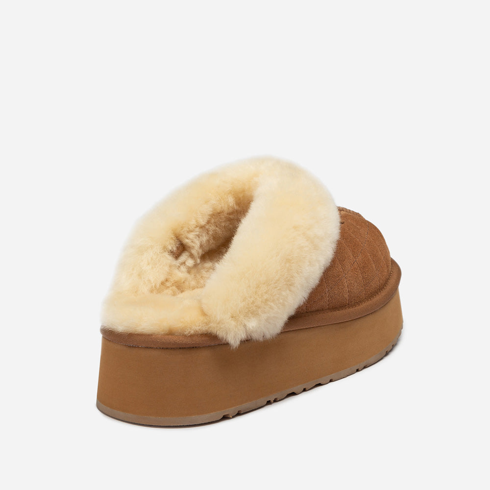 Ugg Coquette Matelassé Logo Platform Slipper (Detachable Feature)
