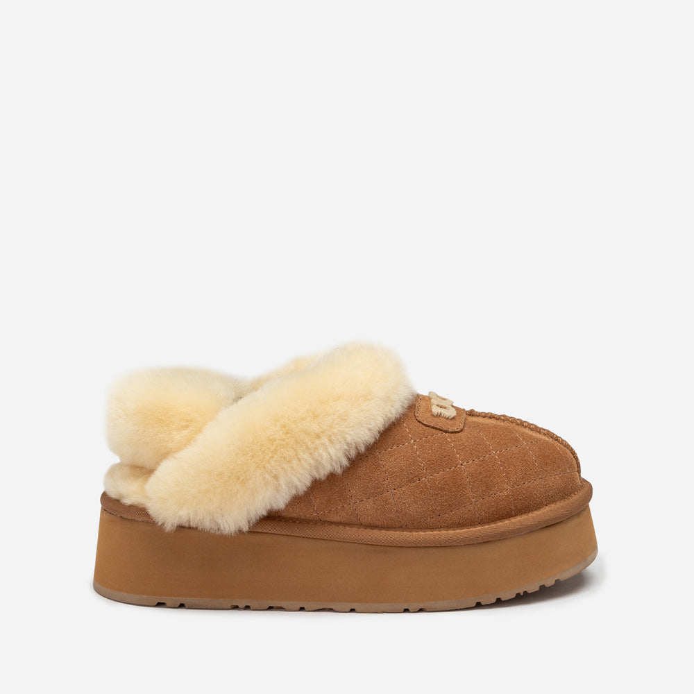 Ugg Coquette Matelassé Logo Platform Slipper (Detachable Feature)
