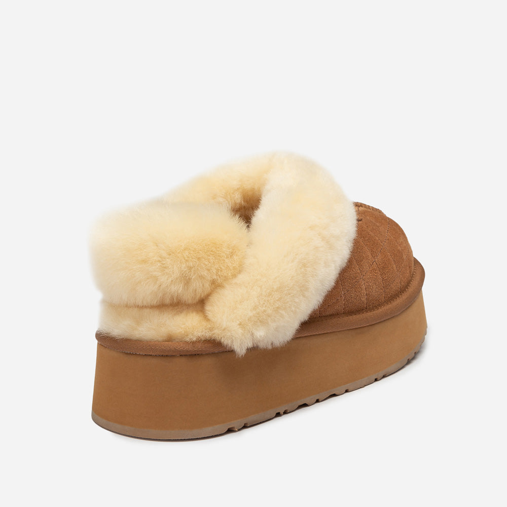 Ugg Coquette Matelassé Logo Platform Slipper (Detachable Feature)