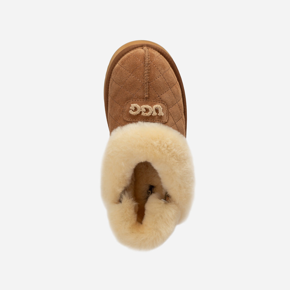 Ugg Coquette Matelassé Logo Platform Slipper (Detachable Feature)