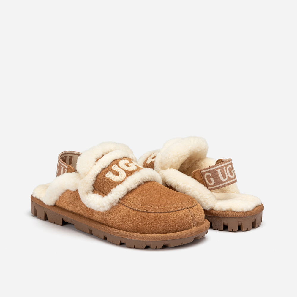 Ugg Violet Shearling Slipper (Elastic Logo) (Detachable Feature)