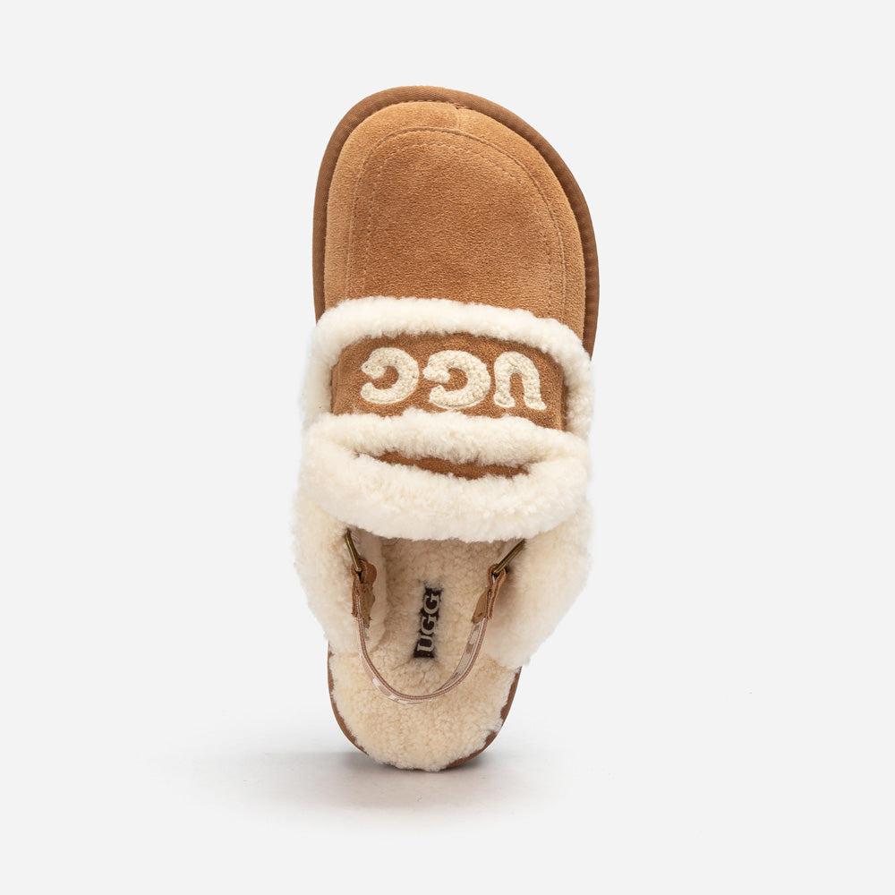 Ugg Violet Shearling Slipper (Elastic Logo) (Detachable Feature)