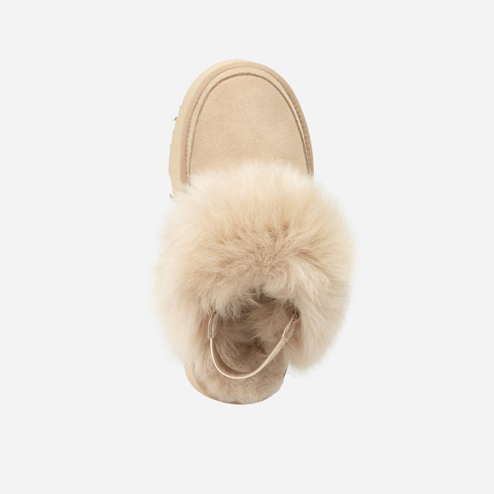 UGG Daniela Premium Platform Slipper (Elastic Logo & Wool Strap – Detachable)