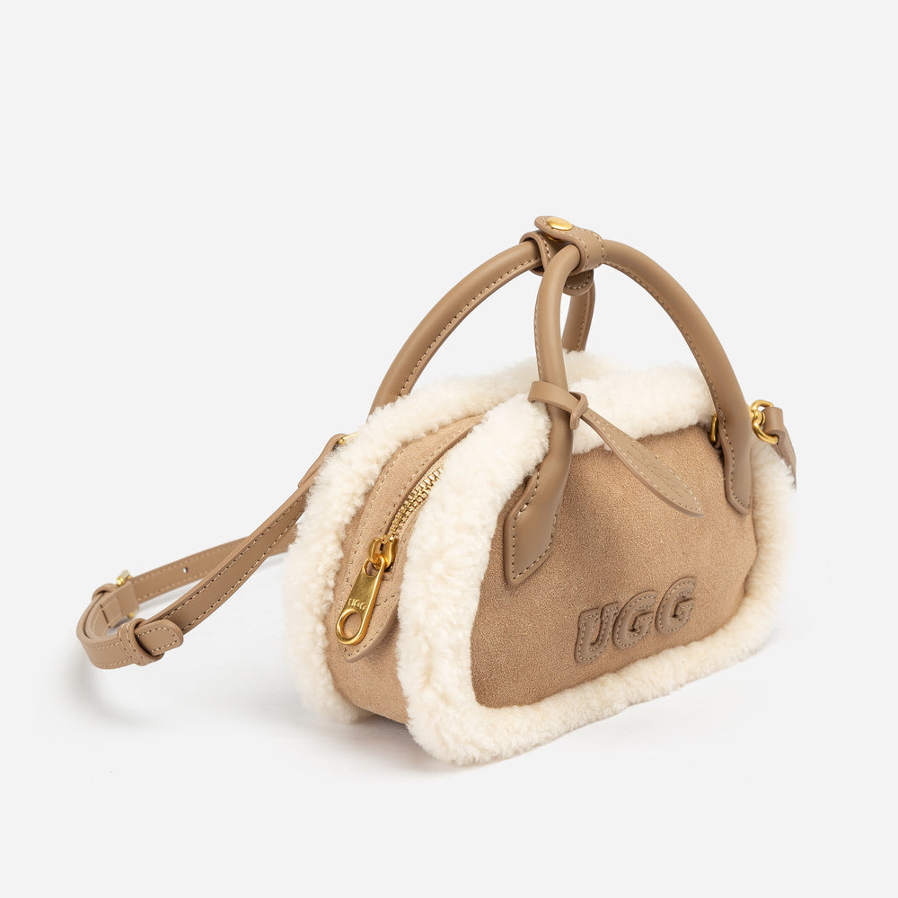 UGG Shearling Teckel Duffle Mini Handle Bag