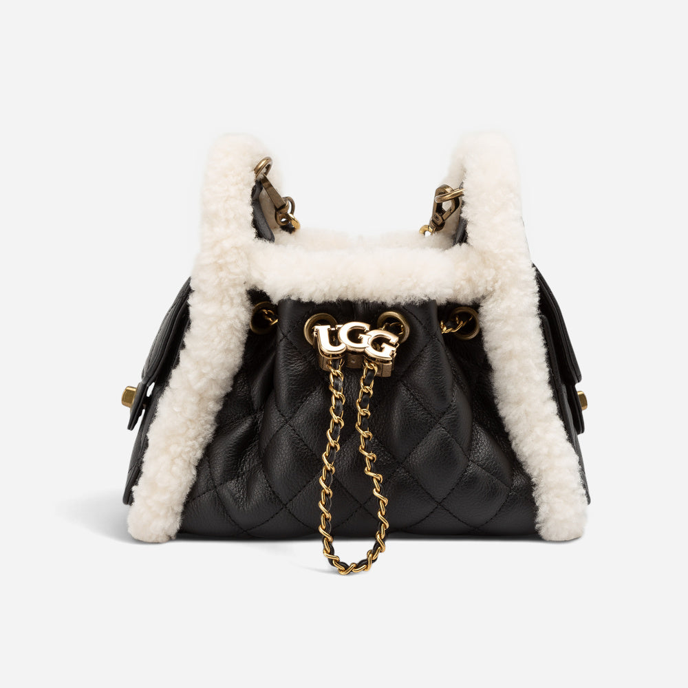 UGG Shearling Quilted Grained Nano Bucket Bag (3-Way)