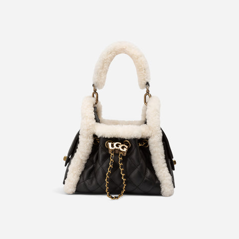 UGG Shearling Quilted Grained Nano Bucket Bag (3-Way)
