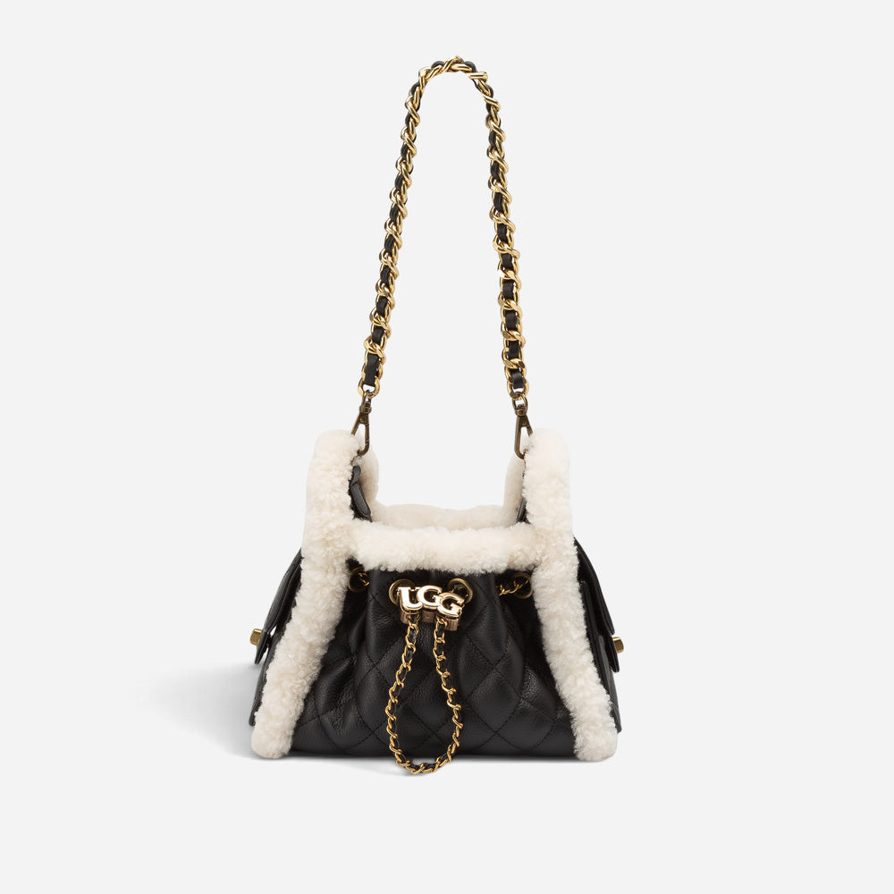 UGG Shearling Quilted Grained Nano Bucket Bag (3-Way)