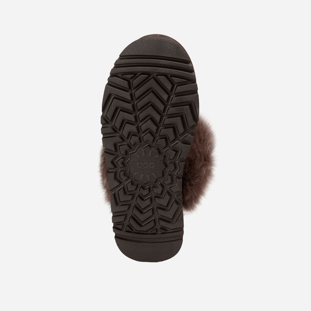 UGG Daniela Premium Platform Slipper (Elastic Logo & Wool Strap – Detachable)