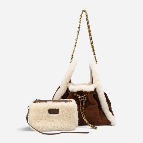 UGG Shearling Quilted Bucket Bag (3-Way)